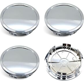 4 PCS Car Tire Hub Center Decorative Cover, 75 mm x 20 mm ABS Plastic Integrated Snap-on Hub Cover, Quick Installation Accessories, Fits for The New Version of Mercedes-Benz B75 (Silver)