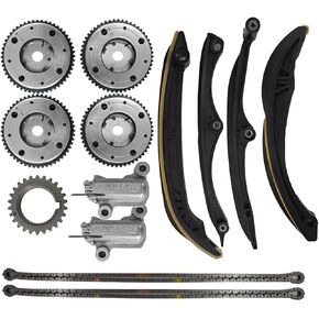 HL3Z-6268-A Engine Timing Chain Kit Chains Guides Tensioners W/Phasers Kit for Ford F-150 w/ 3.5L Ecoboost 2017-2023 Expedition 2018-2023 Lincoln Navigator 2018-2023