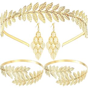 5 Pieces Greek Goddess Costume Accessories Goddess Leaf Headband