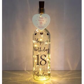 18th Birthday Gifts for Girls, Happy 18th Light up Bottle Birthday Gifts, 18 Year Old Girl Funny Turning 18 Milestone Birthday keepsake,18th Birthday Gifts for Daughter, Granddaughter, Niece, Friend