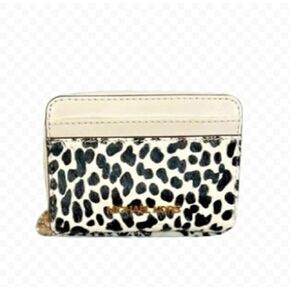 Michael Kors Jet Set Travel Signature Medium Zip Around Card Case Wallet (Oxblood) in Kuwait