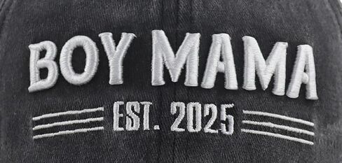 Boy Girl Mama Est 2025 قبعة للنساء أمي، مضحك قابل للتعديل القطن ثلاثية الأبعاد مطرزة هدايا أمي الجديدة قبعة بيسبول in Saudi Arabia