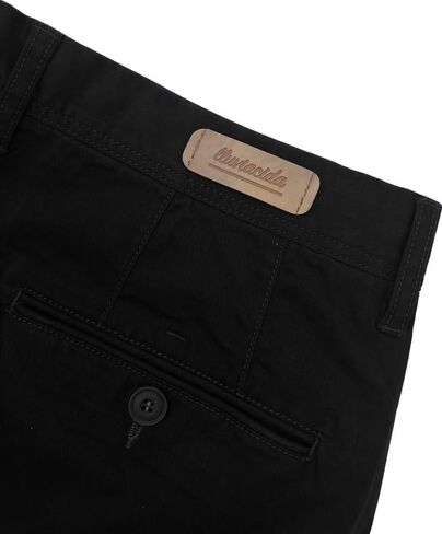Mens Comfort Slim-fit Stretch Chino Pant Flat Front Solid Casual Pants in Saudi Arabia