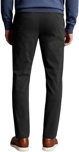 Mens Comfort Slim-fit Stretch Chino Pant Flat Front Solid Casual Pants in Saudi Arabia