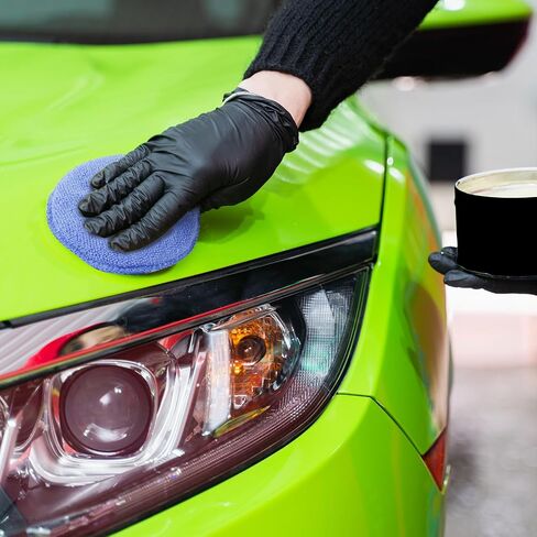 6 PCS 5 Inch Microfiber Wax Applicator Pad with Finger Pocket, Ultra-Soft Car Wax Applicator, Buffing and Detail Polishing Foam Pads for Car Truck Motorcycle Cleaning and Fine Polishing (Blue) in Saudi Arabia