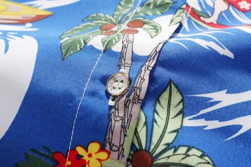 SSLR Womens Button Down Shirts Santa Claus Short Sleeve Blouse Hawaiian Christmas Shirts for Women in Kuwait