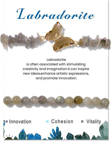2Pcs Butterfly Bracelet Healing Bracelets for Women Beaded Bracelets Butterfly Bracelets for Women 6mm Natural Stone Bracelet Layered Anxiety Bracelet Butterfly Jewelry for Women in Kuwait
