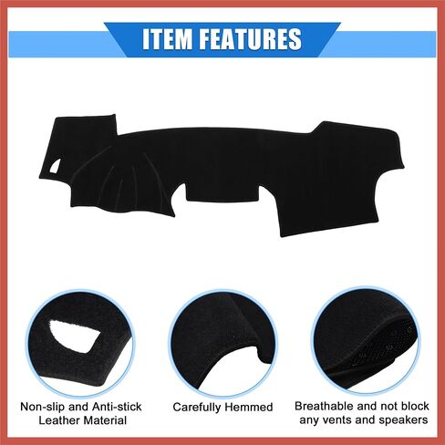 ACROPIX Car Dashboard Cover Compatible for Toyota RAV4 2001-2012, Protective Polyester Black Center Console Interior Trim Dash Cover Mat Pad Car Parts in Saudi Arabia