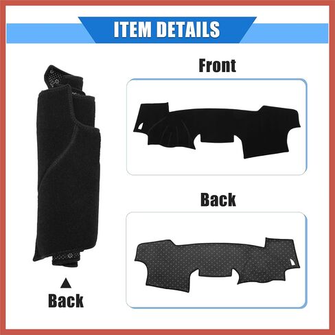 ACROPIX Car Dashboard Cover Compatible for Toyota RAV4 2001-2012, Protective Polyester Black Center Console Interior Trim Dash Cover Mat Pad Car Parts in Saudi Arabia