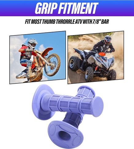 ESEWALAS 7/8 بوصة مقابض الدراجات النارية، مقابض Dirtbike، ملحقات السيارة، مقبض مقود صغير من المطاط الناعم لـ CRF YZF WRF KXF KLX Pit Dirt Bike Motocross Motorcycle Offroad (أرجواني) in Saudi Arabia