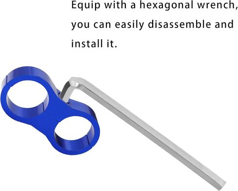AN12 Hose Separator Clamp Fuel line Mounting Clamps, TTZEZE Aluminum Hose Fitting Adapter with Wrench, Suitable for Oil Line Brake Line Water Pipe and Gas Line Blue 4 Pack in Kuwait