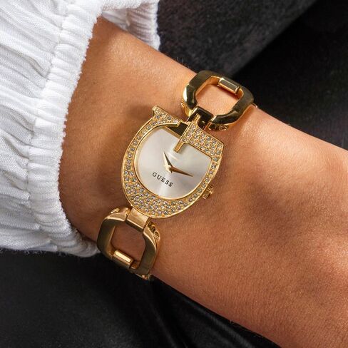 GUESS Silver-Tone Crystal Analog Watch in Saudi Arabia