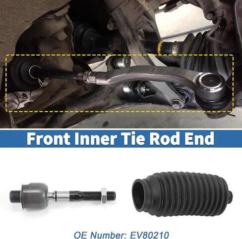 X AUTOHAUX 4 قطعة قضيب ربط داخلي أمامي ينتهي عدة تعليق قضيب ربط التوجيه لـ Acura TL 2004-2008 لهوندا أكورد 2003-2007 رابط السحب رقم EV80210 in Saudi Arabia