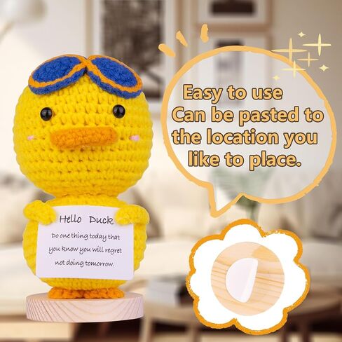 2PCS Funny Positive Life Potato Gifts, Cute Knitted Potato Dolls with Wooden Base and Front Card. Emotional Support Valentine's Day Gifts for Him/Her for Women(A2) in Kuwait