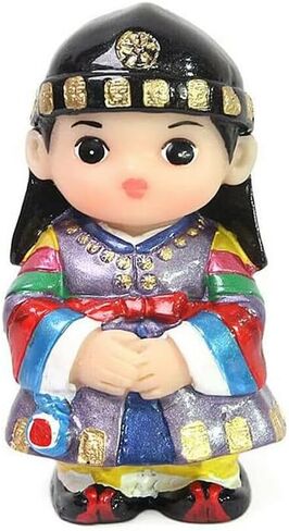 Korean Traditional Folk Decorations Figurine - New Year's Dress 3in Korean Hanbok Handicraft Product Collectible Figurine in Saudi Arabia