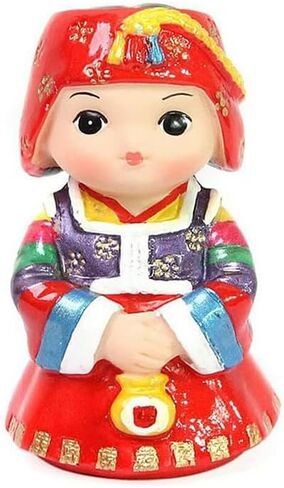 Korean Traditional Folk Decorations Figurine - New Year's Dress 3in Korean Hanbok Handicraft Product Collectible Figurine in Saudi Arabia