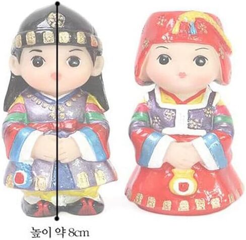 Korean Traditional Folk Decorations Figurine - New Year's Dress 3in Korean Hanbok Handicraft Product Collectible Figurine in Saudi Arabia