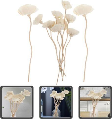 10pcs Essential Oil Diffuser Sticks Artificial Flowers Scented Bottles Artificial Flower Diffuser Sticks Flower Reed Diffuser Pen Refills Brown Lot Inis De Sweet Rattan The Flowers in Kuwait