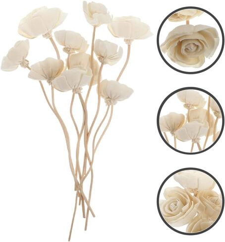 10pcs Essential Oil Diffuser Sticks Artificial Flowers Scented Bottles Artificial Flower Diffuser Sticks Flower Reed Diffuser Pen Refills Brown Lot Inis De Sweet Rattan The Flowers in Kuwait