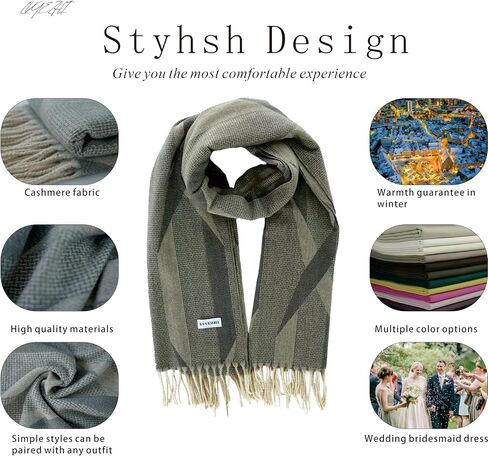 Ladies plaid scarf The gift of a chunky oversized winter warm cashmere shawl in Saudi Arabia
