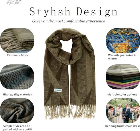 Ladies plaid scarf The gift of a chunky oversized winter warm cashmere shawl in Saudi Arabia