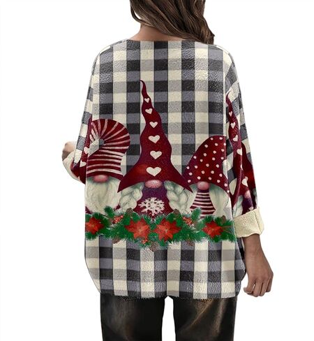 Womens Oversized Sweaters Fall 2024 Crewneck Knit Graphic Printed Pullover Sweater Tops Trendy Outfits in Kuwait