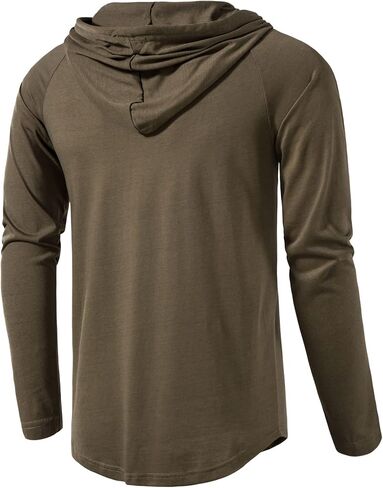 MUSE FATH Men's Long Sleeve Athletic Performance Lightweight Hoodie Sweatshirts in Saudi Arabia