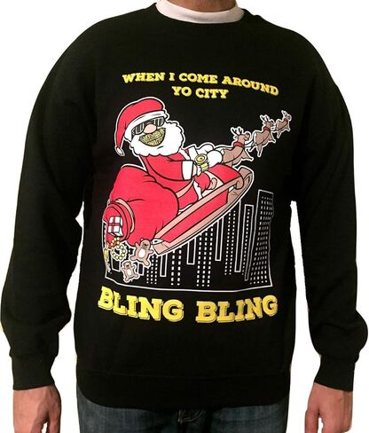 Bling Santa - Ugly Christmas Sweatshirt - Christmas Sweater - for Men and Women in Saudi Arabia