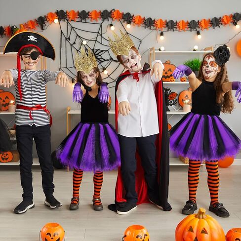 Halloween Long Women 20s Satin Gloves Tutu Dance Half Slip Skirt Crown Costume Head Piece Gold Trident Costume Set in Kuwait