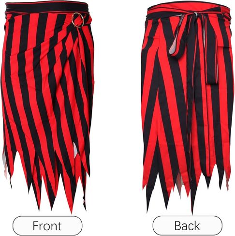 Women Pirate Costume Pirate Skirt Dress Pirate Head Scarf Bandana Halloween Pirate Costume Accessories for Women Men in Saudi Arabia