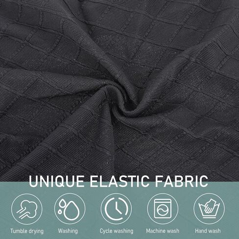 KALIONE Office Chair Cover Desk Chair Seat Cover, Elastic Stretch Chair Slipcovers Dining Room Desk Seat Cover, Removable Chair Seat Cushion Protector Slipcovers Kitchen Chair Protective(Black) in Saudi Arabia