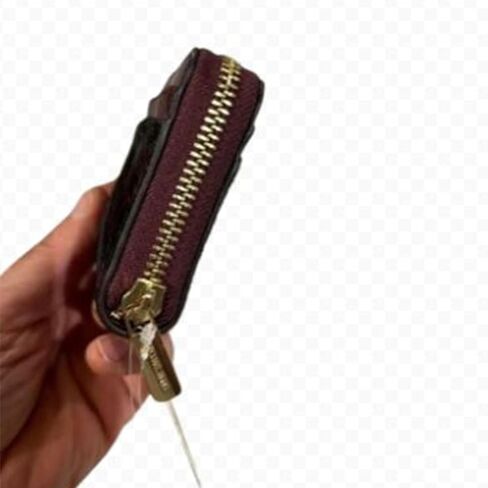 Michael Kors Jet Set Travel Signature Medium Zip Around Card Case Wallet (Oxblood) in Saudi Arabia