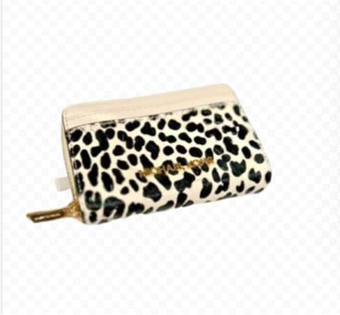 Michael Kors Jet Set Travel Signature Medium Zip Around Card Case Wallet (Oxblood) in Saudi Arabia
