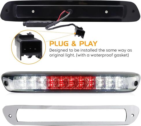 ضوء الذيل + طقم ضوء الفرامل الثالث مناسب لسيارة Chevy Colorado/GMC Canyon 2004-2012، مصباح إيقاف الضوء الخلفي للفرامل، عدسة دخان in Kuwait