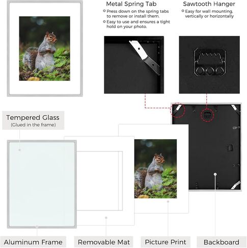 Golden State Art, A1 Aluminum Black Photo Frame with Plexiglass - Swivel Tabs, Sawtooth Hangers, Spring Clips - Metal Wall Poster Frame Collection (3 Pack) in Saudi Arabia