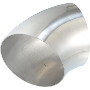 X AUTOHAUX OD 6" 45 Degree Mandrel Bend Exhaust Elbow Pipe SS304 Stainless Steel Bend Tube 14GA /.078" Wall Thickness Exhaust Piping for Car Exhaust Pipe Elbow Modified 1pcs