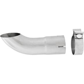 2.75 Inch Inlet Turn Down Exhaust 2.75 Inch Inlet, 9.95 Inch Overall Length Universal Stainless Steel Exhaust Tips with Clamp (2.75")