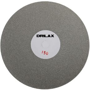 8 inch Diamond Disc Grit 150 High Density Coated Flat Lap Lapping Lapidary Wheel Glass Jewelry Polishing Tool Grinding Sharpening Metal Back 1/2 Arbor GRIT0150
