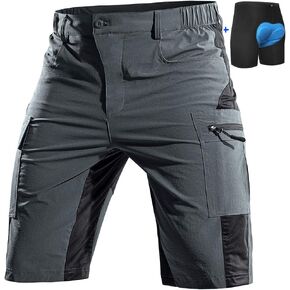 Cycorld Mountain-Bike-Shorts-Mens-Padded Biking Baggy Cycling Short Padding