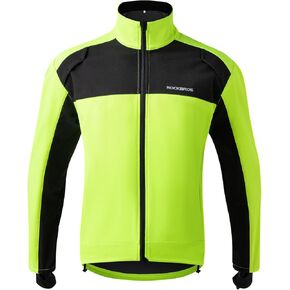 ROCKBROS Winter Cycling Jackets for Men - Thermal Warm Bike Jacket - Windproof Running Cycling Jacket for Cold Weather