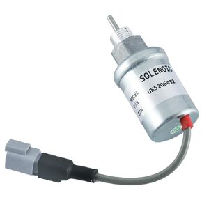 U85206452 Fuel Shut Off Solenoid 185206452 U85206520 U85206451 185206450 185206451 for Caterpillar Engine 3011C 3013 3013C 3024 Perkins 402D 403C 403D 404C Stop Solenoid 12VDC
