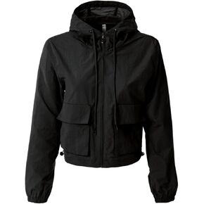 MixMatchy Women's Lightweight Cropped Jackets Yoga Quick Dry Windbreaker Zipper Jackets Workout Running Hoodie Jackets