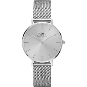 Daniel Wellington Petite Sterling Watch, Silver Mesh Bracelet