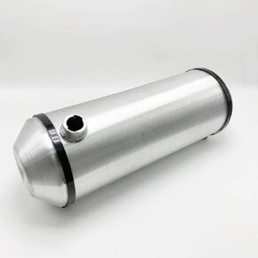 JSD 10 Gallons 10"x30" Aluminum Spun Fuel Tank / Round Gas Tank End Fill 3/8" NPT Outlet