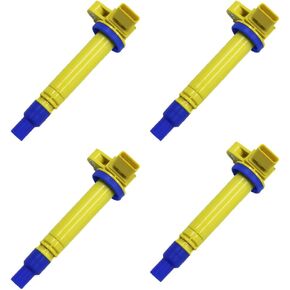4PCS ARKAUTO HIGH PERFORMANCE IGNITION COIL UF314 UF-314 C1306 90919-02238 90919-2238 099700-0510 0997000510/11/12/13/14 ARK-IG314-Y FOR Vibe Celica Corolla Matrix 1.8L L4 2ZZ