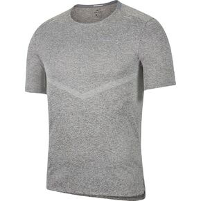 Nike Dri-FIT Rise 365 Men's Short-Sleeve Running Top (Medium, Smoke Grey/Heather)