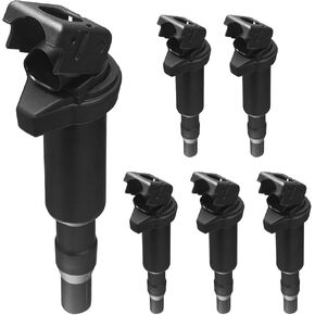 Set of 6 12137594937 Ignition Coil Pack Compatible with BMW 128i 328i 330i 528i 530i 535i X3 X5 X6 Z4 1Series M 3.0L L6 & 550i 650i 750i M5 M6 X5 X6 4.4L V8 Replacement UF592 UF598 UF570 50221