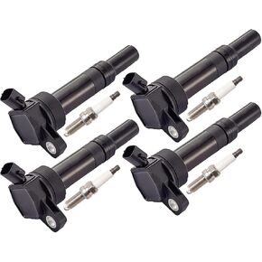 ENA Set of 4 UF651 Ignition Coil Pack with 93175 Iridium Spark Plugs 1.8L 2.0L V4 Compatible with Kia Hyundai Elantra 2011-2016 Tucson 2014-2020 Forte 2014-2016 Soul 2012-2019 for C1804 273002E000 273
