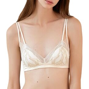 Women’s Embrace Lace Bra,Comfort Wireless Triangle Padded Bralette for AA-BCup in Kuwait