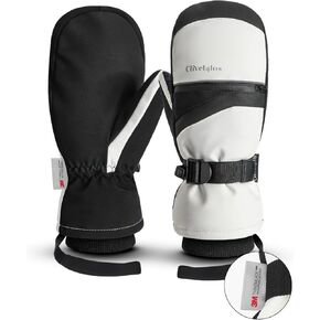 Winter Snow Ski Mittens for Men Women-Snowboard Mittens Waterproof Cold Weather Insulated Mitts Gloves Snow Sports